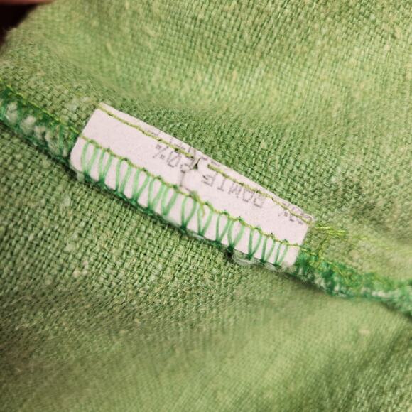 AS Ramie Blend Shacket Women’s SZ  Large Kelly Green Button Up Pointed Collar - Picture 15 of 16